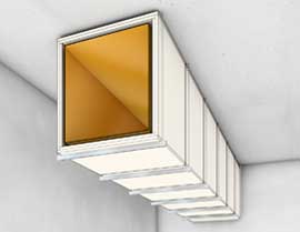 Bekleidung von Kunststoff-Lüftungen